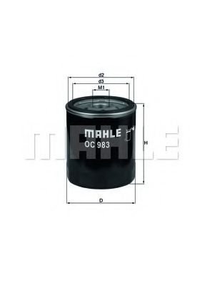 MAHLE ORIGINAL OC983 Масляный фильтр для ALFA ROMEO 147