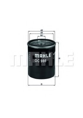 MAHLE ORIGINAL OC986 Масляный фильтр MAHLE ORIGINAL для FORD