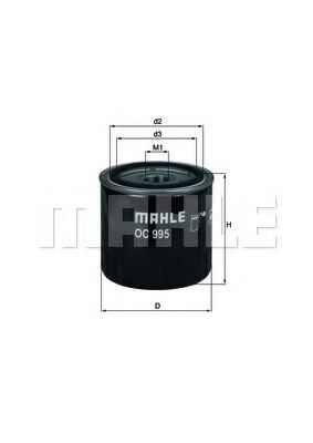 MAHLE ORIGINAL OC995 Масляный фильтр для RENAULT MEGANE