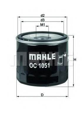 MAHLE ORIGINAL OC1051 Масляный фильтр MAHLE ORIGINAL для FORD