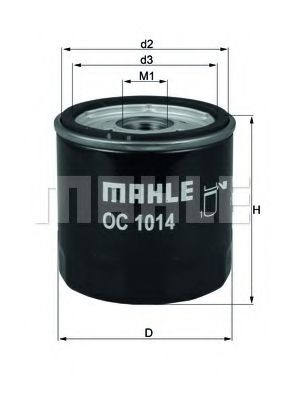MAHLE ORIGINAL OC1014 Масляный фильтр MAHLE ORIGINAL для VOLVO