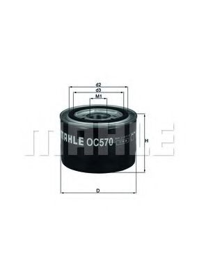 MAHLE ORIGINAL OC570 Масляный фильтр для IVECO
