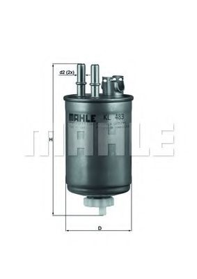 KL 483 MAHLE ORIGINAL Топливный фильтр KL 483 MAHLE ORIGINAL Топливный фильтр