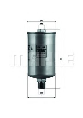 MAHLE ORIGINAL KL88 Топливный фильтр для AUDI 100 (4A, C4)