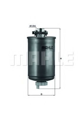 MAHLE ORIGINAL KL75 Топливный фильтр для FORD USA