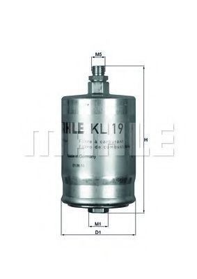 MAHLE ORIGINAL KL19 Топливный фильтр MAHLE ORIGINAL 