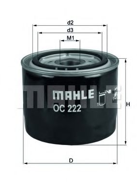 MAHLE ORIGINAL OC222 Масляный фильтр MAHLE ORIGINAL для ALFA ROMEO