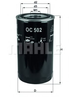 MAHLE ORIGINAL OC502 Масляный фильтр MAHLE ORIGINAL для IVECO