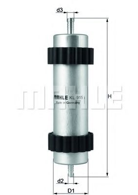 MAHLE ORIGINAL KL915 Топливный фильтр для AUDI A7