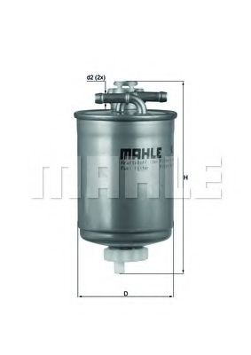 MAHLE ORIGINAL KL103 Топливный фильтр MAHLE ORIGINAL для SEAT