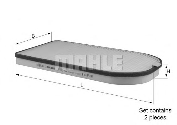 MAHLE ORIGINAL LA613S Фильтр салона MAHLE ORIGINAL 