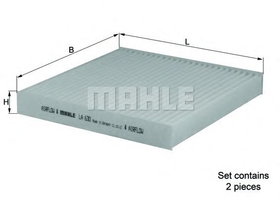 MAHLE ORIGINAL LA630S Фильтр салона MAHLE ORIGINAL 