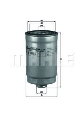 MAHLE ORIGINAL KC226 Топливный фильтр для HYUNDAI H-1