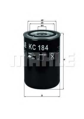 MAHLE ORIGINAL KC184 Топливный фильтр для SCANIA