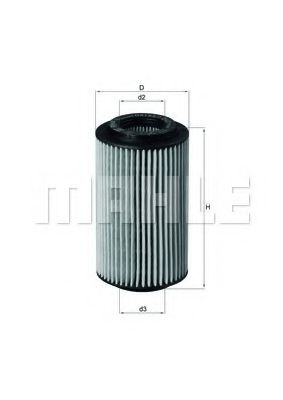 MAHLE ORIGINAL OX1537D Масляный фильтр для MERCEDES-BENZ CL-CLASS купе (C215)