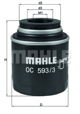 MAHLE ORIGINAL OC5933 Масляный фильтр MAHLE ORIGINAL для VOLKSWAGEN