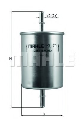 MAHLE ORIGINAL KL79 Топливный фильтр для ZAZ FORZA