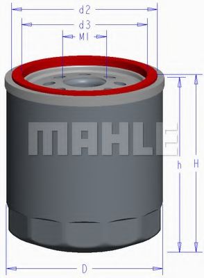 MAHLE ORIGINAL OC611 Масляный фильтр для DAEWOO