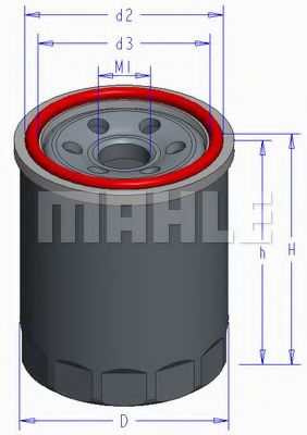 MAHLE ORIGINAL OC579 Масляный фильтр для GREAT WALL