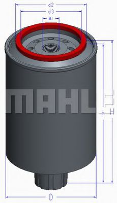 MAHLE ORIGINAL KC201 Топливный фильтр MAHLE ORIGINAL 