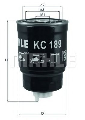 MAHLE ORIGINAL KC189 Топливный фильтр MAHLE ORIGINAL 