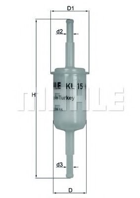 MAHLE ORIGINAL KL15OF Топливный фильтр для HONDA