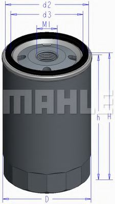 MAHLE ORIGINAL OC489 Масляный фильтр MAHLE ORIGINAL 