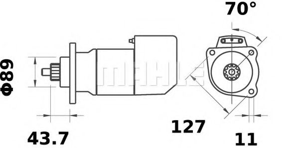 MS 514 MAHLE ORIGINAL Стартер MS 514 MAHLE ORIGINAL Стартер