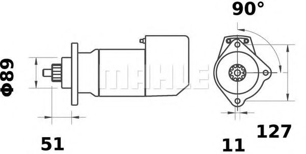 MS 484 MAHLE ORIGINAL Стартер MS 484 MAHLE ORIGINAL Стартер
