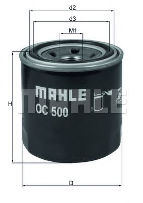 MAHLE ORIGINAL OC500 Масляный фильтр для HYUNDAI