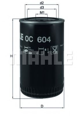 MAHLE ORIGINAL OC604 Масляный фильтр для DAF SB