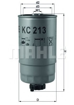 MAHLE ORIGINAL KC213 Топливный фильтр MAHLE ORIGINAL 