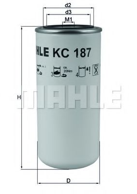 MAHLE ORIGINAL KC187 Топливный фильтр для IVECO
