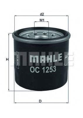 MAHLE ORIGINAL OC1253 Масляный фильтр MAHLE ORIGINAL для DAEWOO