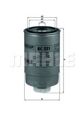 MAHLE ORIGINAL KC221 Топливный фильтр MAHLE ORIGINAL 