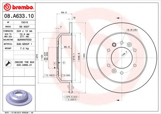 BRECO BS6007 Тормозные диски BRECO для KIA