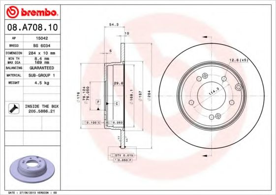 BRECO BS6034 Тормозные диски BRECO для HYUNDAI