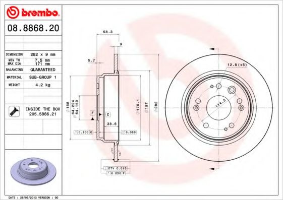 BRECO BS6047 Тормозные диски BRECO для HONDA