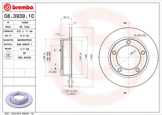 BRECO BS7232 Тормозные диски для LADA TAIGA