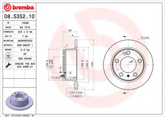 BRECO BS7410 Тормозные диски BRECO для CITROEN