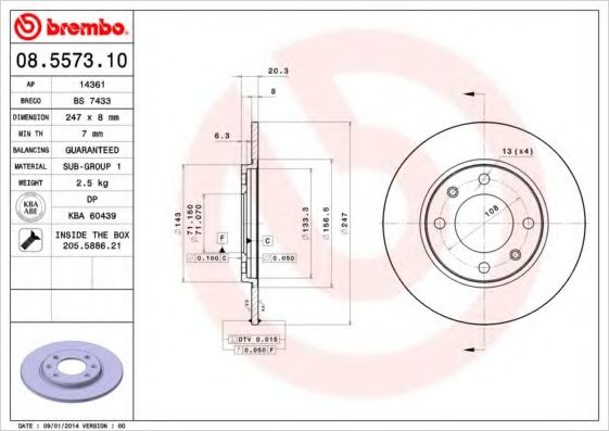 BRECO BS7433 Тормозные диски BRECO для PEUGEOT