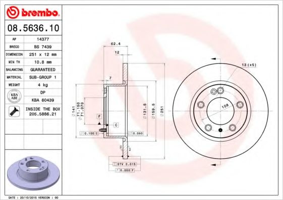 BRECO BS7439 Тормозные диски BRECO для CITROEN