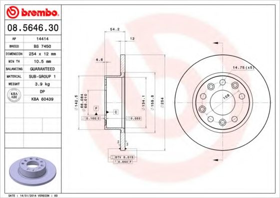 BRECO BS7450 Тормозные диски для RENAULT 25