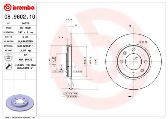 BRECO BS7650 Тормозные диски BRECO для CITROEN