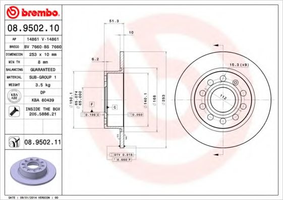 BRECO BS7660 Тормозные диски BRECO для AUDI