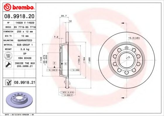 BRECO BS7719 Тормозные диски BRECO для VOLKSWAGEN