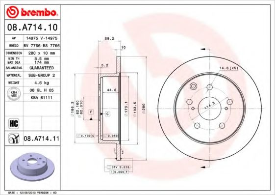 BRECO BS7766 Тормозные диски BRECO для TOYOTA