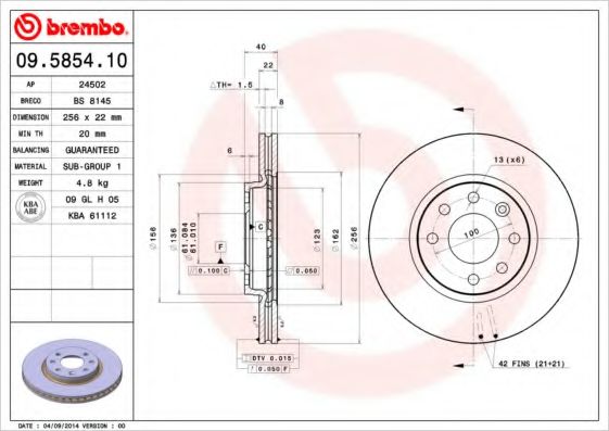 BRECO BS8145 Тормозные диски для VOLVO 480