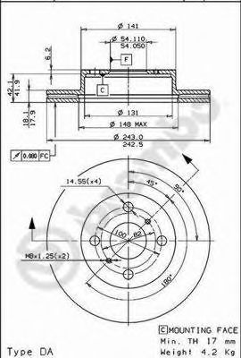 BRECO BS8177 Тормозной диск 