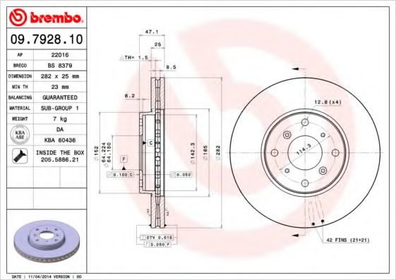BRECO BS8379 Тормозные диски BRECO для HONDA